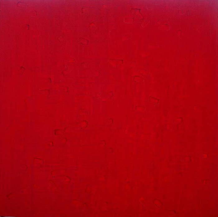 eXile Series, heel marks on foil-faced foam, 48x48in